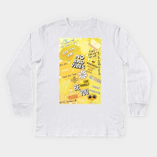 No Bad Day Mood board sticker pack Kids Long Sleeve T-Shirt